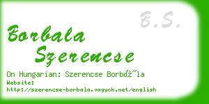 borbala szerencse business card